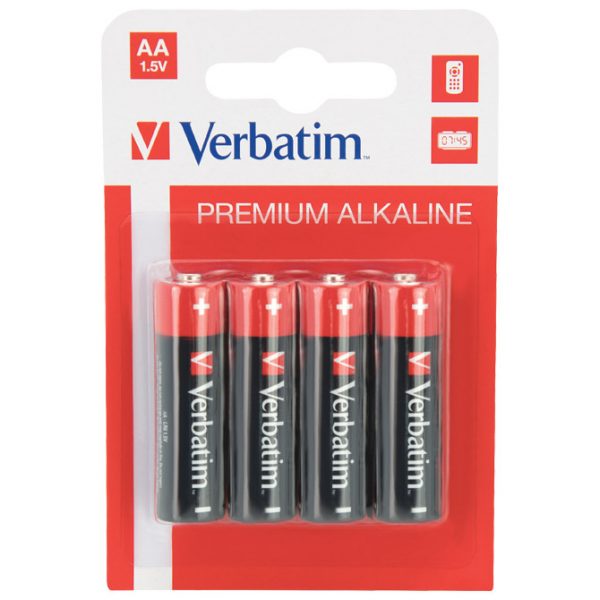 Baterija alkalna 1,5V AA pk4 Verbatim