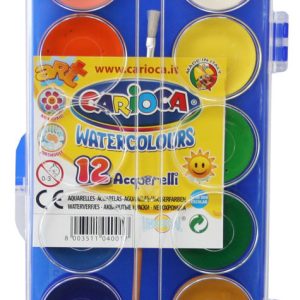 Boje vodene fi30 12/1 s kistom pvc CARIOCA ACQUARELL