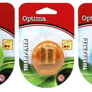 Šiljilo plastično 2 rupe s kućištem OPTIMA