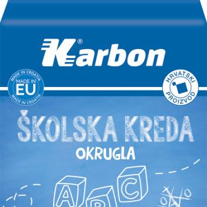 Kreda šk.bijela KARBON okrugla 1/10