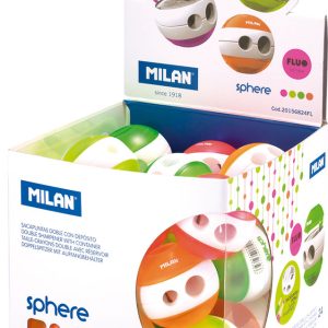 Šiljilo plastično 2 rupe MILAN Sphere Fluo