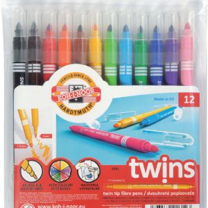 Flomasteri 12/1 KOH-I-NOOR TWINS dvostrani perivi