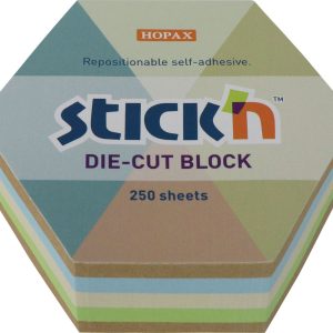 Blok samolj. STICK'N 61x70 pastel/recikl. sort boja hexagone 250L