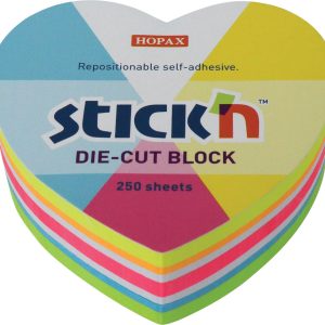 Blok samolj. STICK'N 61x70 neon sort boja srce 250L