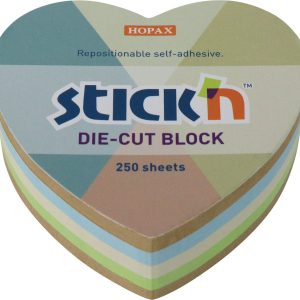 Blok samolj. STICK'N 61x70 pastel/recikl. sort boja srce 250L