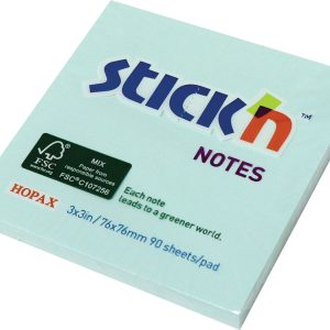 Blok samolj. STICK'N 76x76 pastel plavi FSC 90L