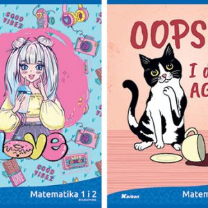 Bilježnica Matematika 1 i 2 KARBON MIX CURE
