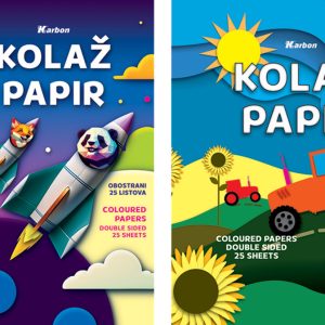 Kolaž papir A4 25 listova Karbon