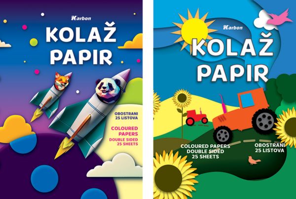 Kolaž papir A4 25 listova Karbon