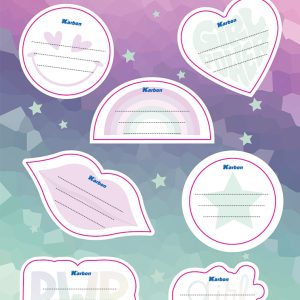 Naljepnice za bilježnice Karbon